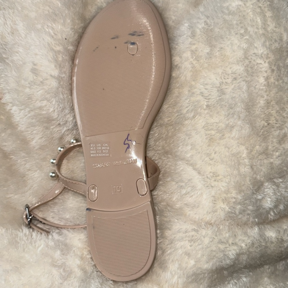 EUC Stuart Weitzman Goldie Embellished Sandals, Size 10 - Picture 5 of 12